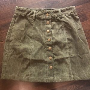 Corduroy mini skirt